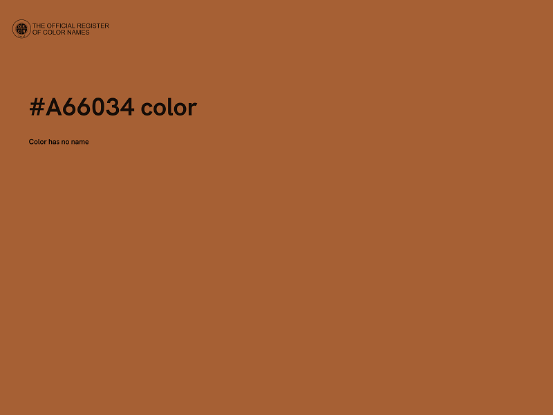 #A66034 color image