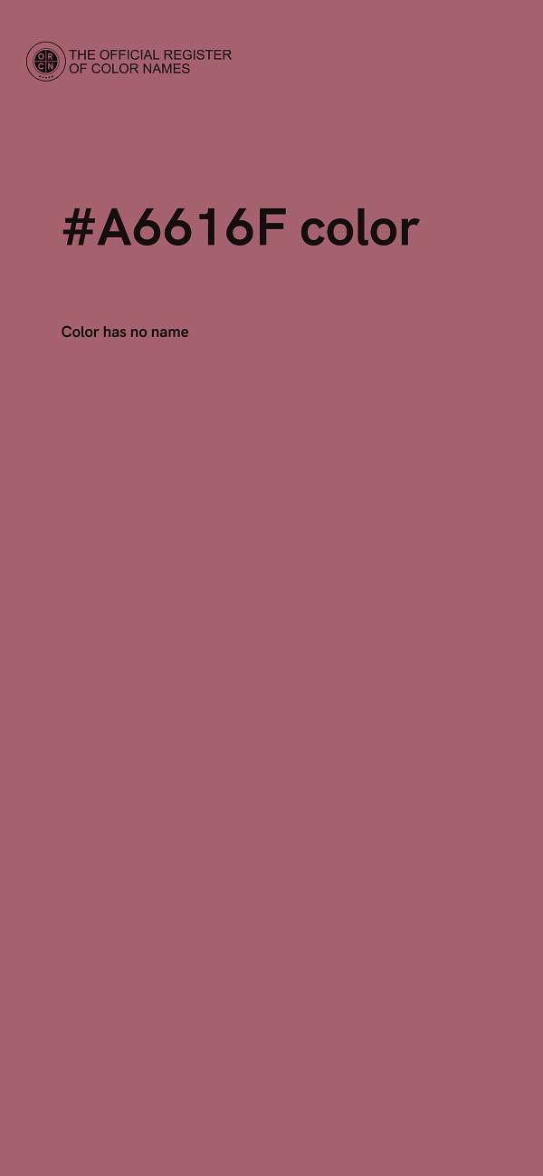 #A6616F color image