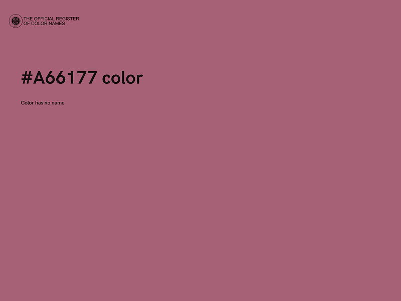 #A66177 color image