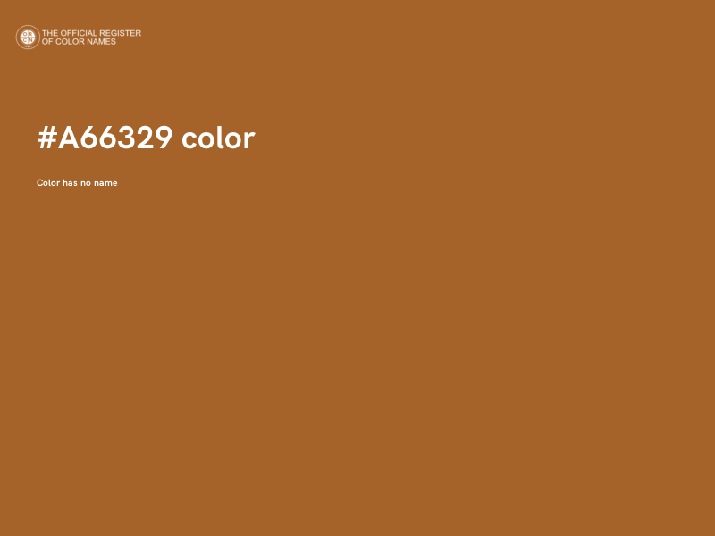 #A66329 color image