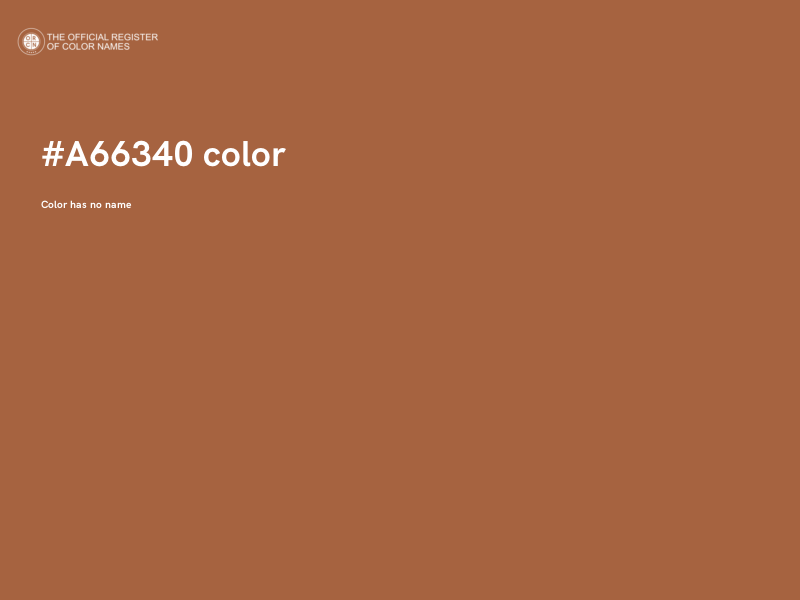 #A66340 color image