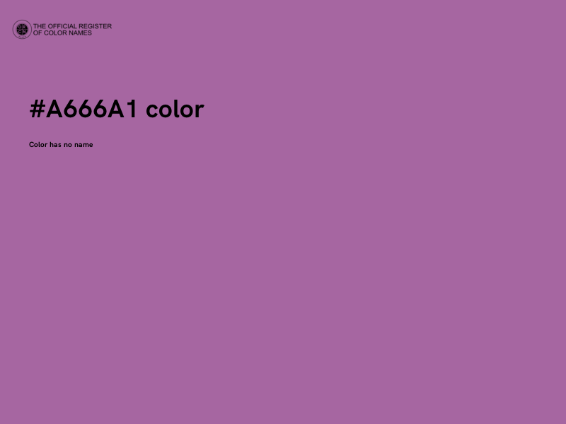 #A666A1 color image