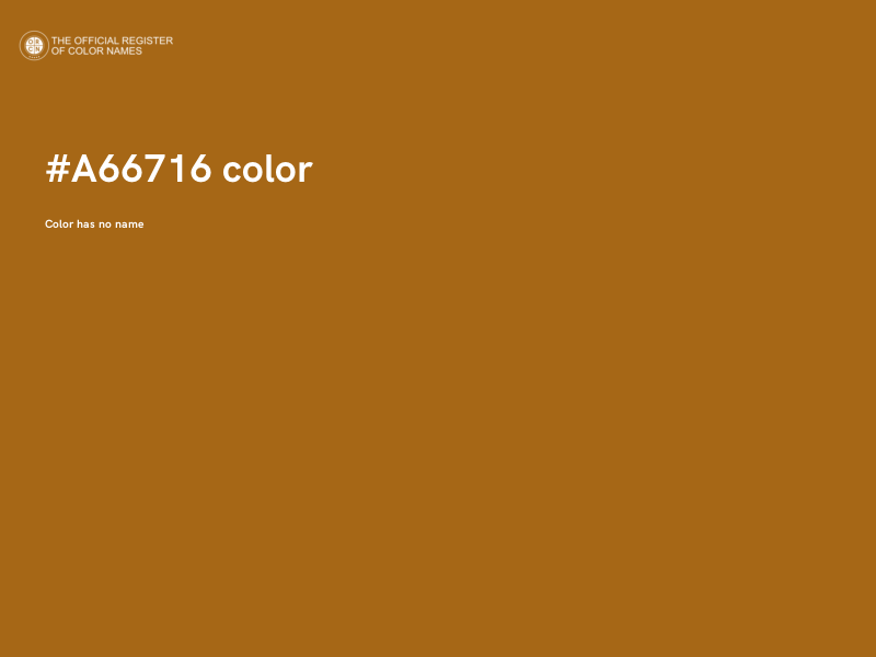 #A66716 color image