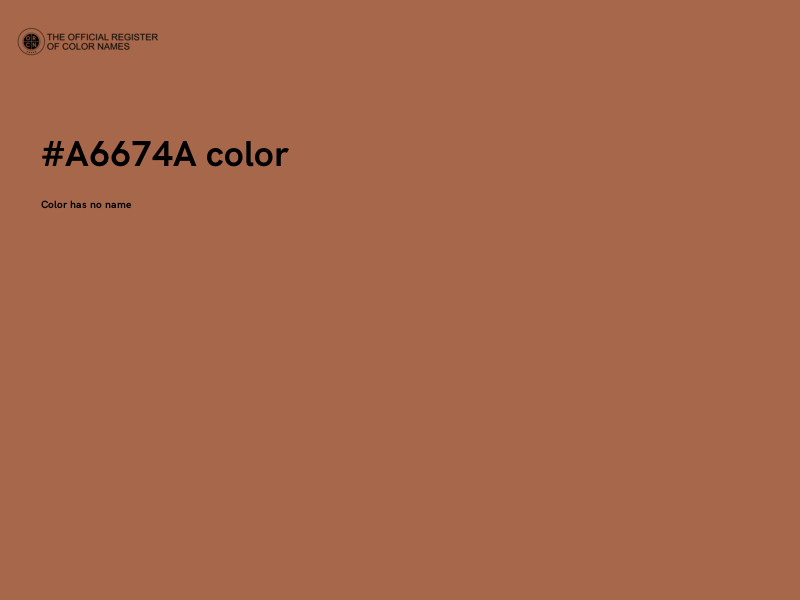 #A6674A color image