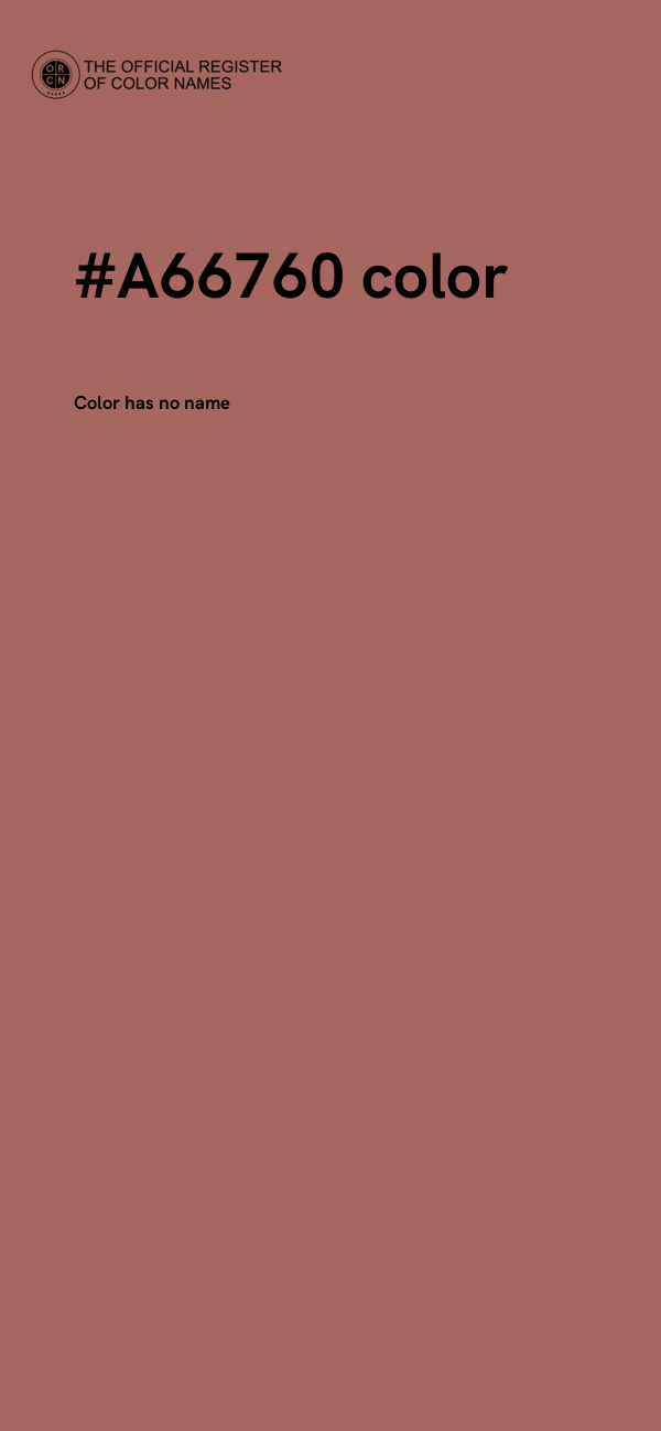 #A66760 color image