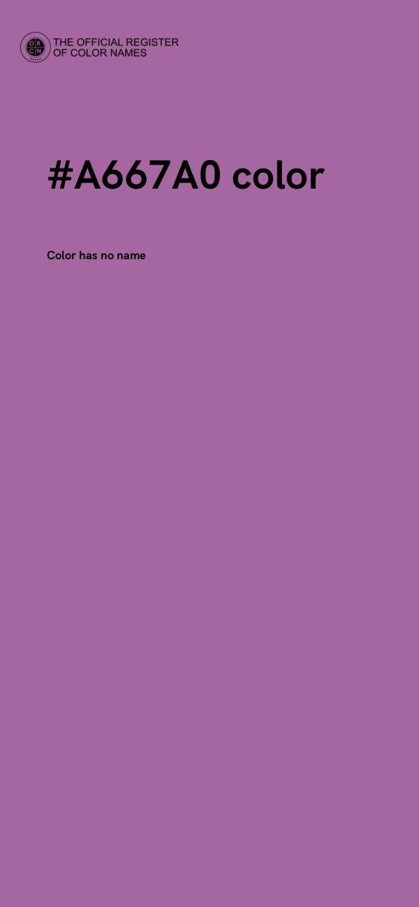 #A667A0 color image