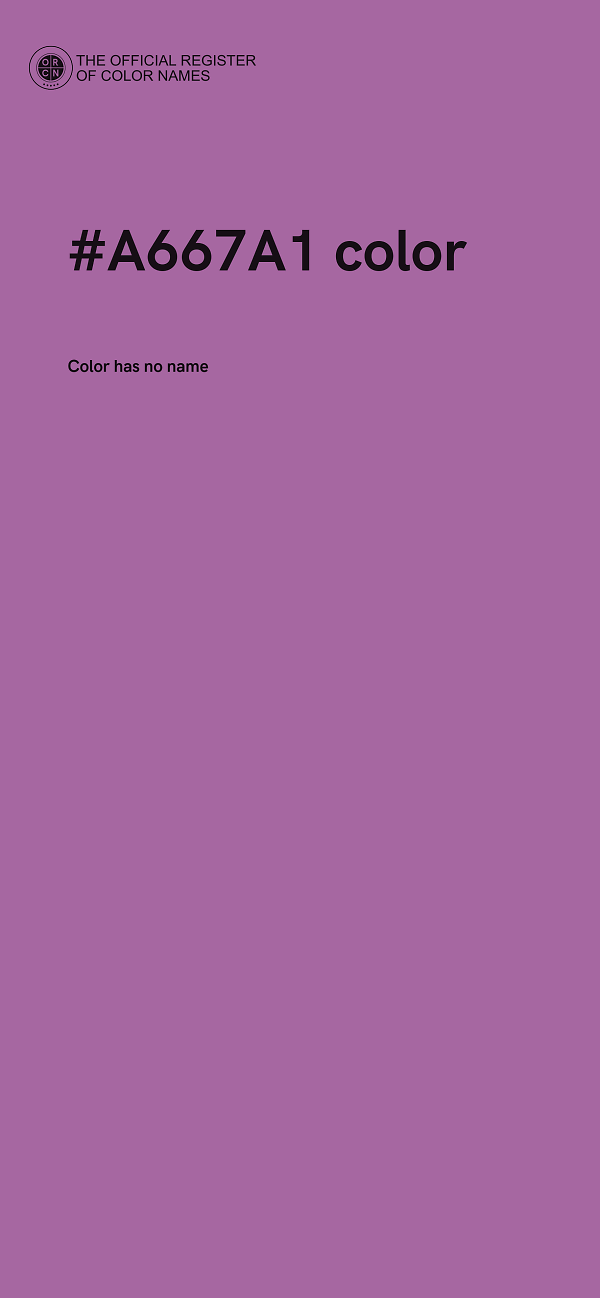 #A667A1 color image
