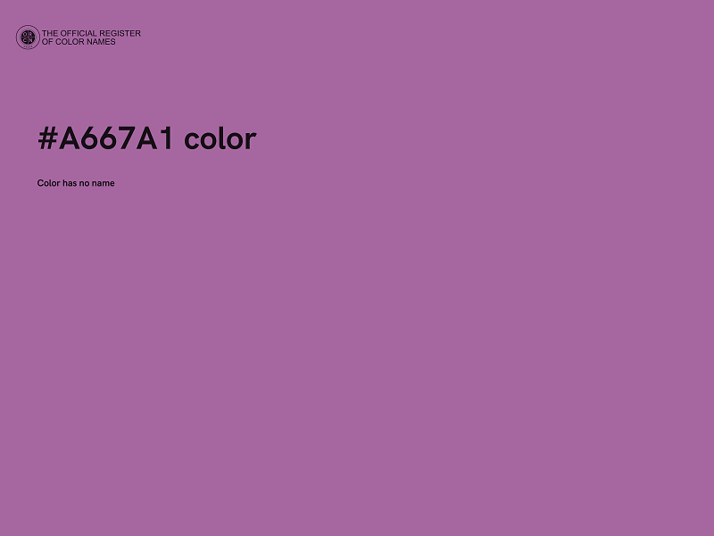 #A667A1 color image