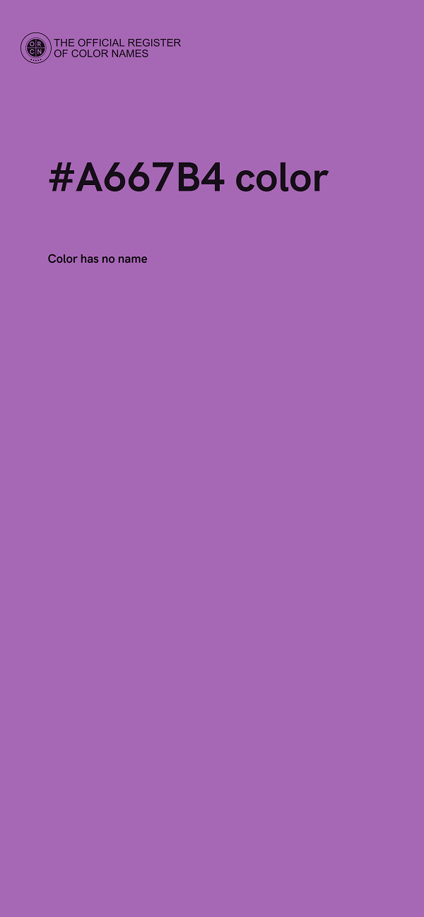 #A667B4 color image