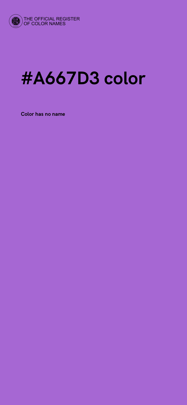 #A667D3 color image