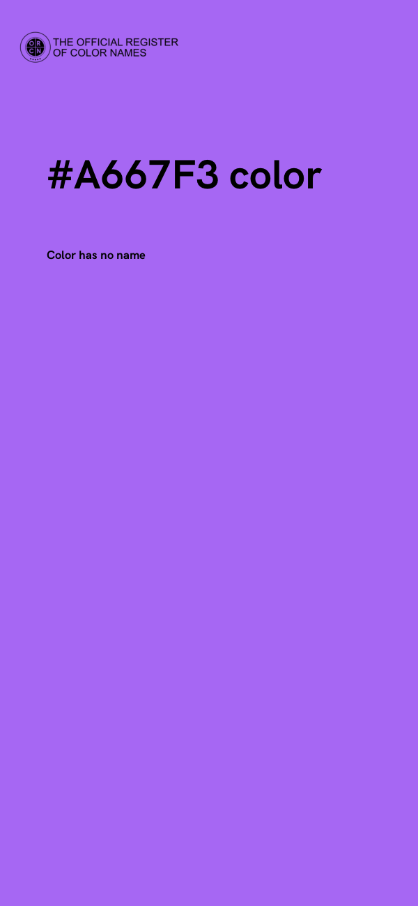 #A667F3 color image