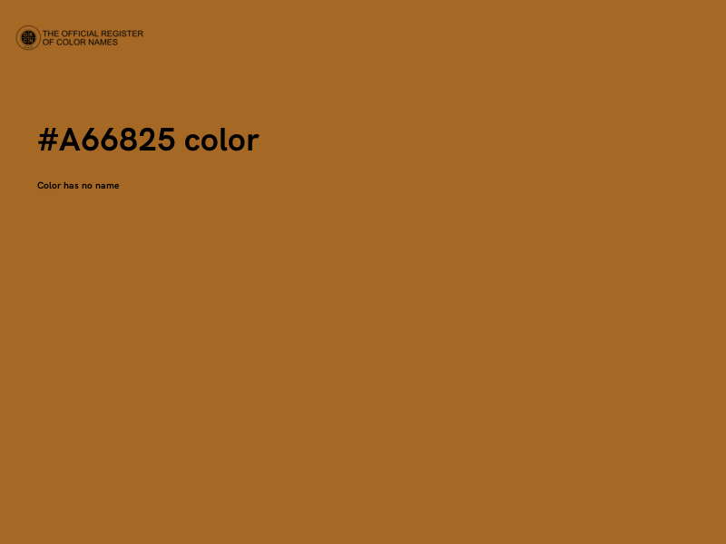 #A66825 color image