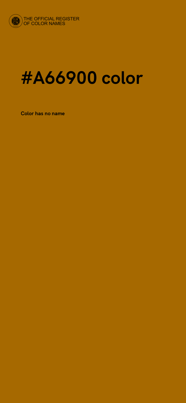 #A66900 color image
