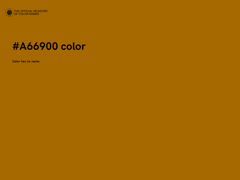 #A66900 color image