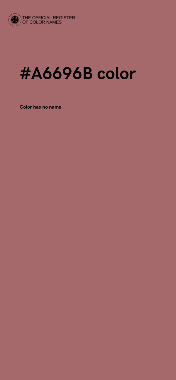 #A6696B color image