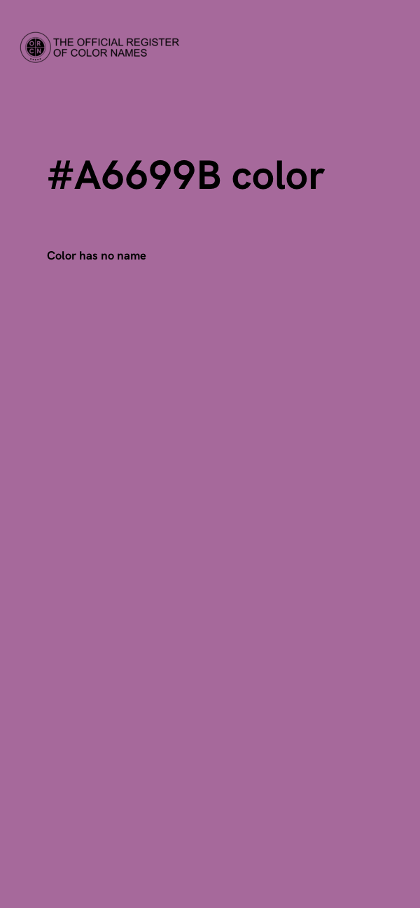 #A6699B color image