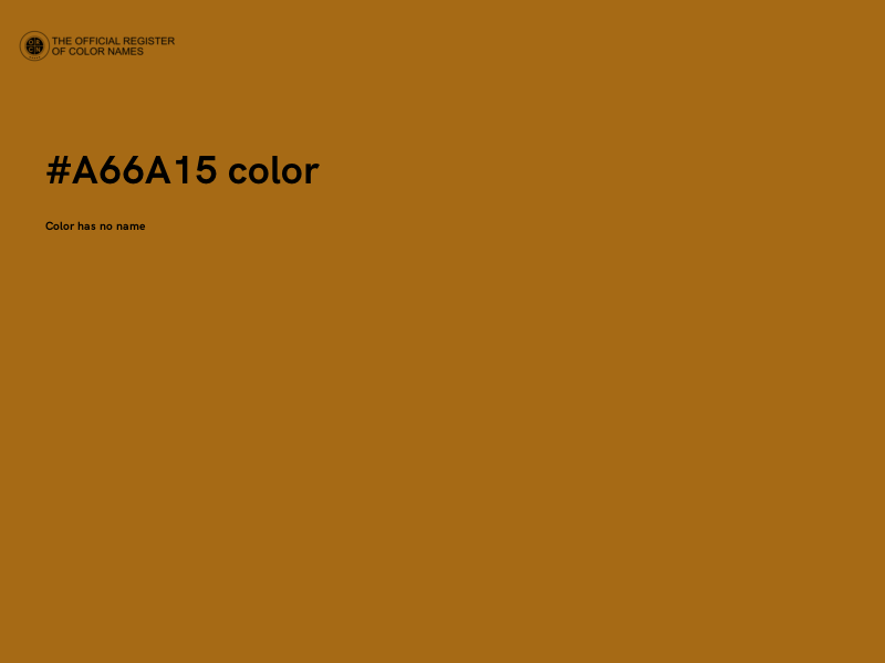 #A66A15 color image