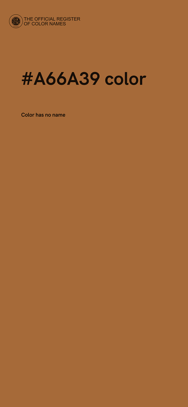 #A66A39 color image