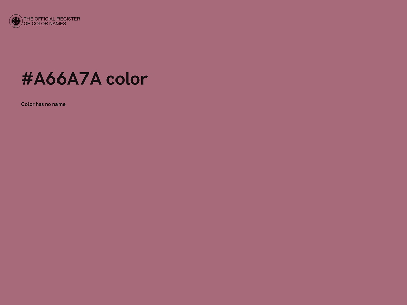 #A66A7A color image