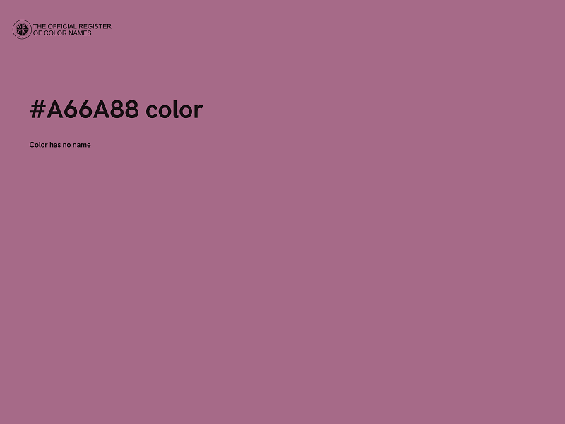 #A66A88 color image