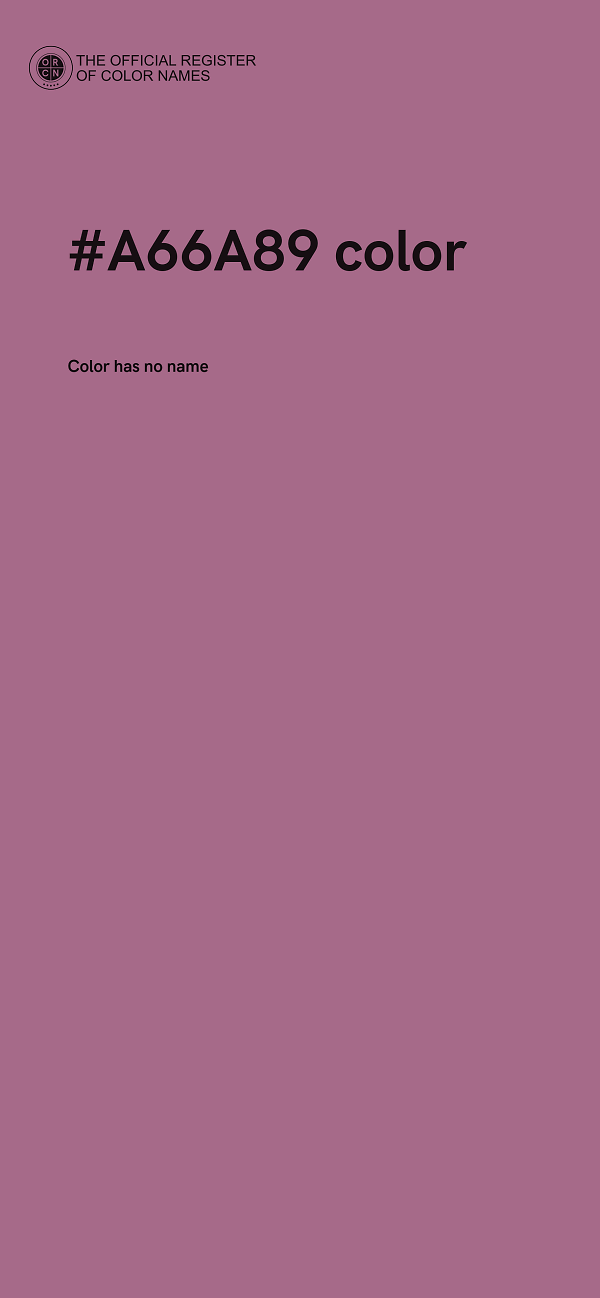 #A66A89 color image