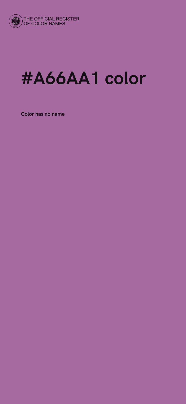 #A66AA1 color image