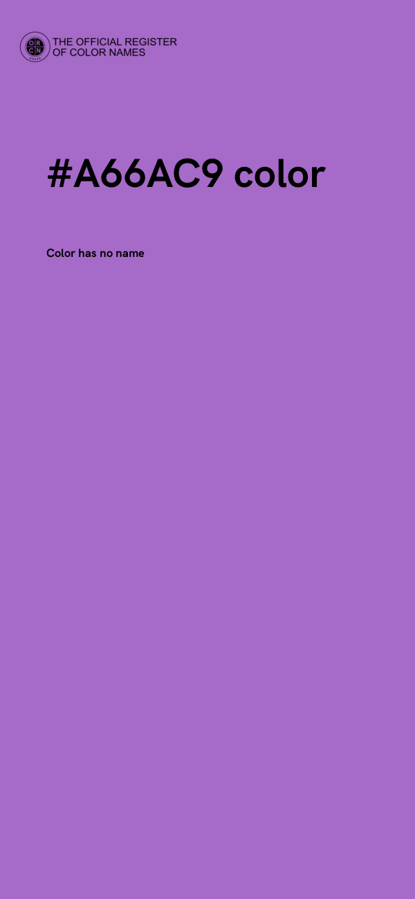#A66AC9 color image