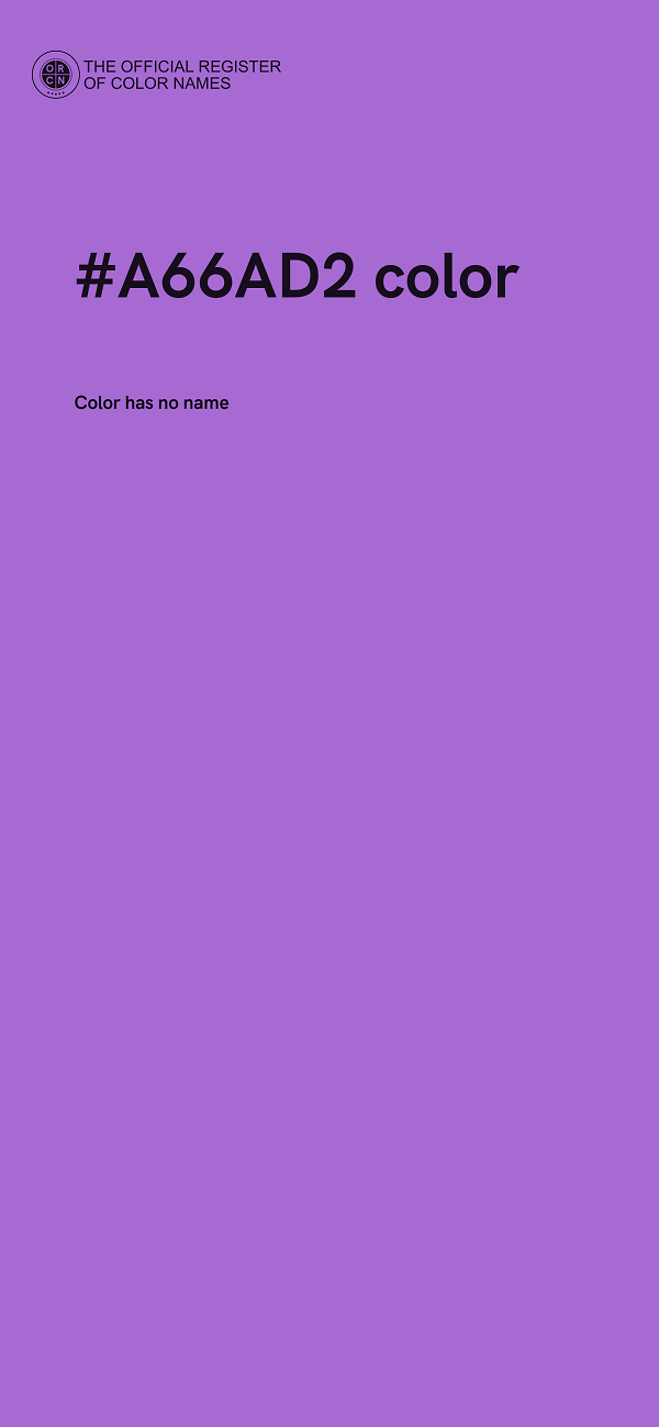 #A66AD2 color image
