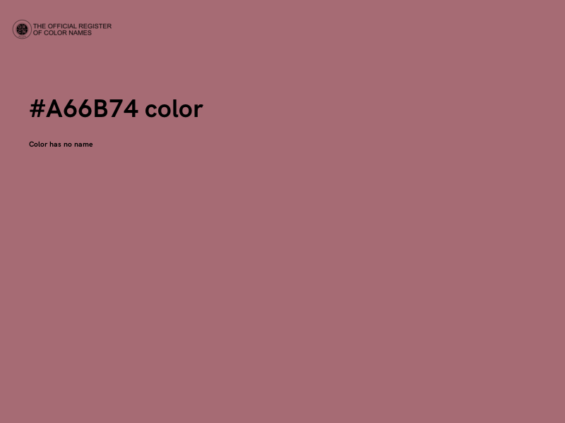 #A66B74 color image