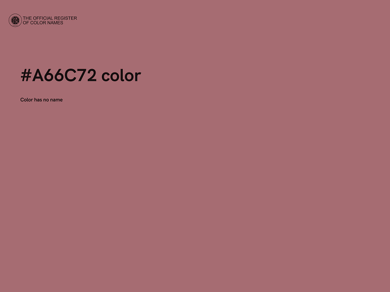 #A66C72 color image