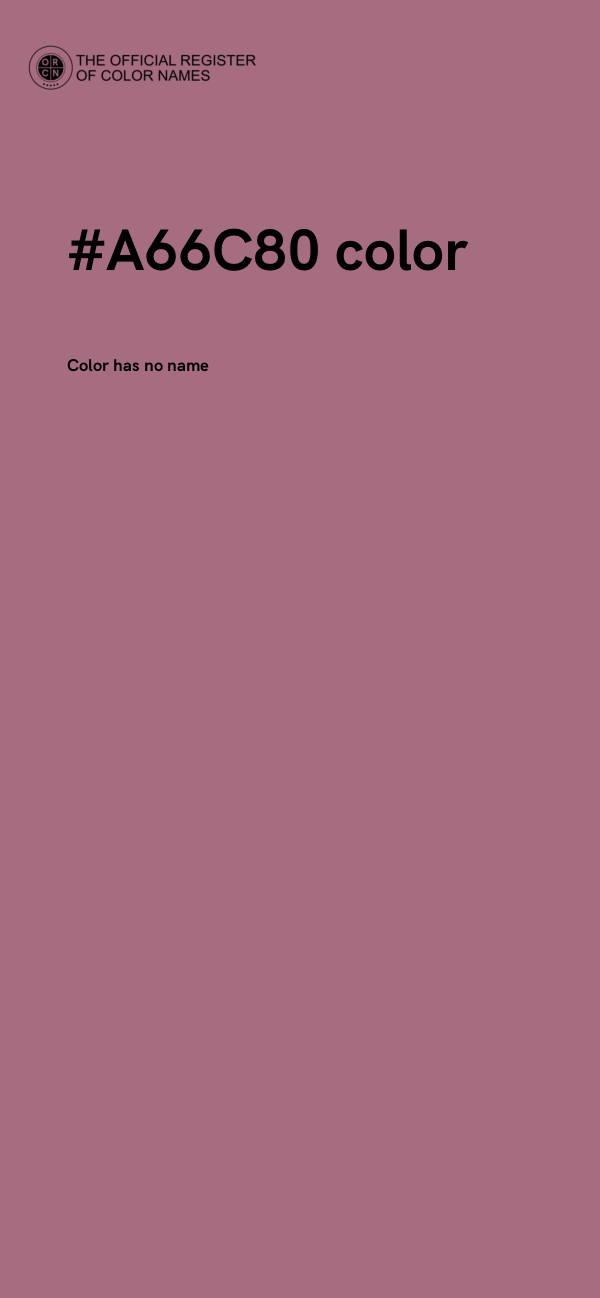 #A66C80 color image