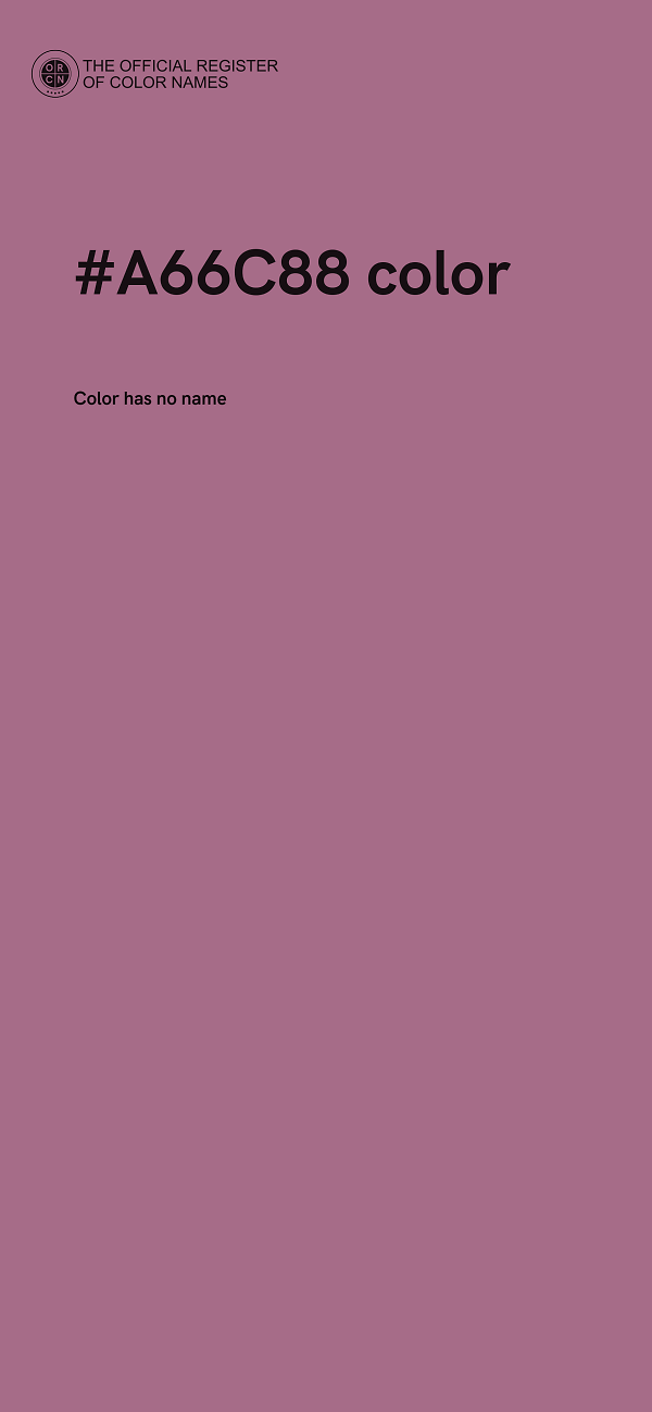 #A66C88 color image