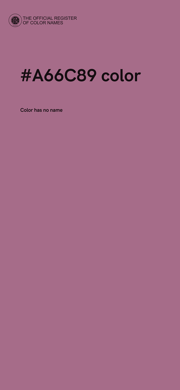 #A66C89 color image