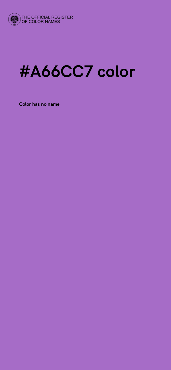 #A66CC7 color image