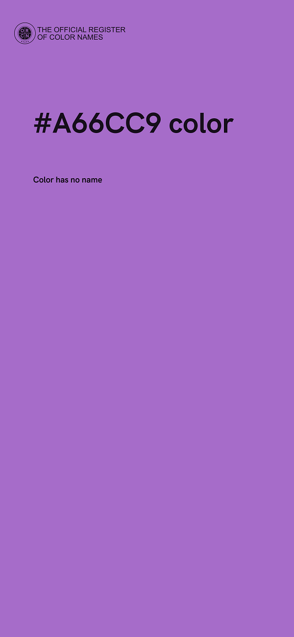#A66CC9 color image