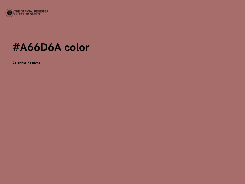 #A66D6A color image