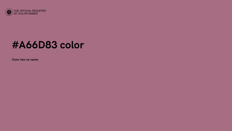 #A66D83 color image