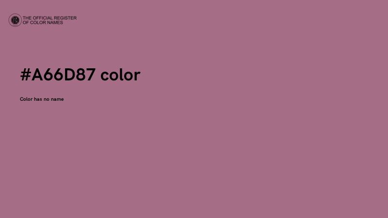 #A66D87 color image