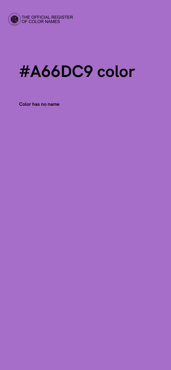 #A66DC9 color image