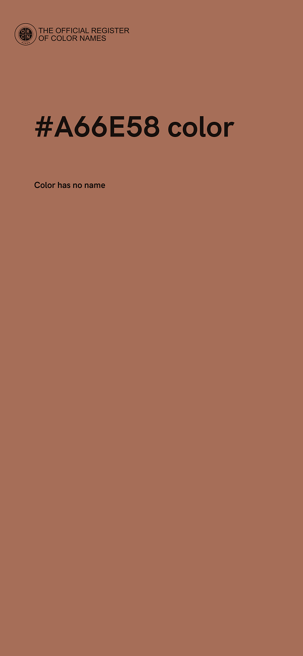 #A66E58 color image