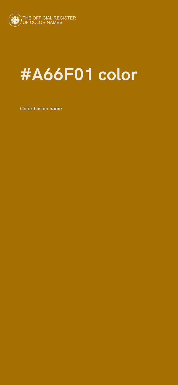 #A66F01 color image