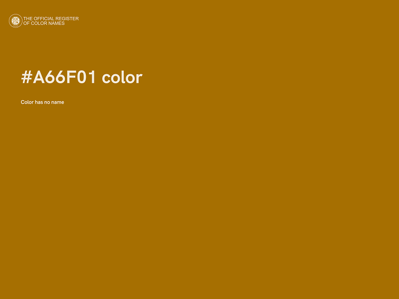 #A66F01 color image