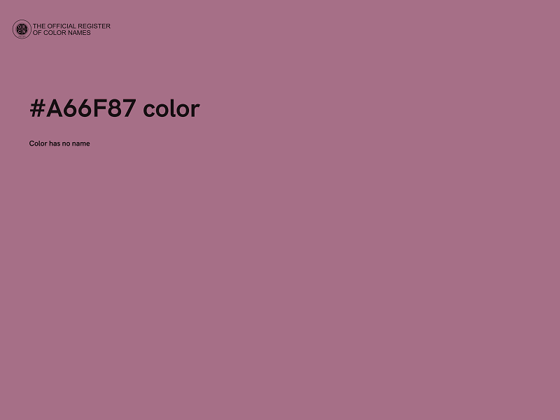 #A66F87 color image