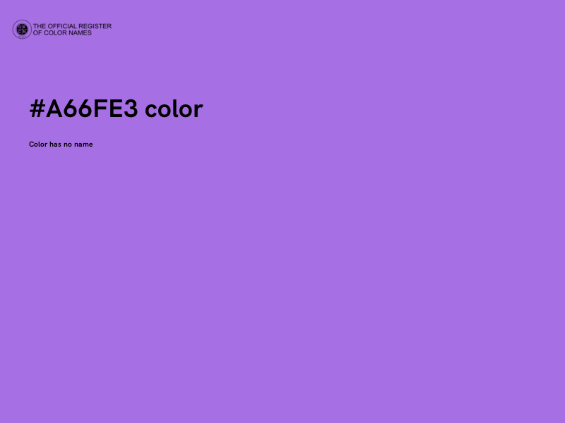 #A66FE3 color image