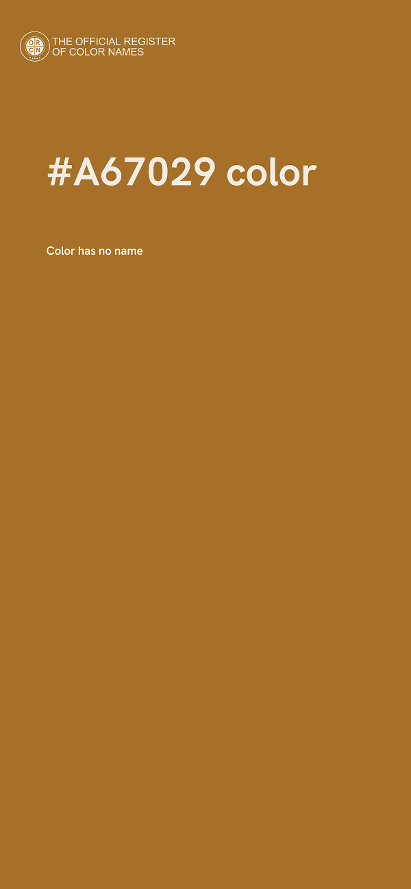 #A67029 color image