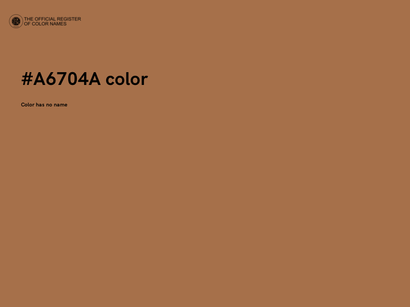 #A6704A color image