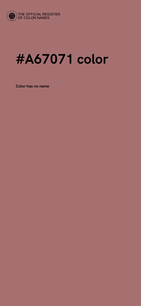#A67071 color image