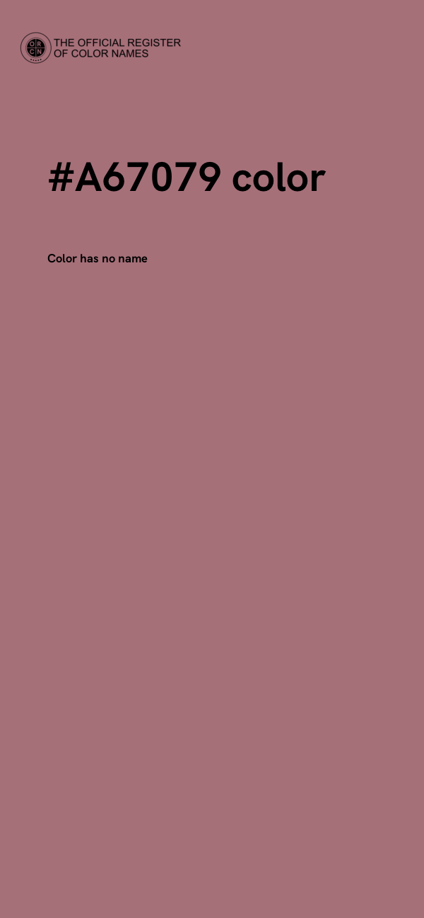 #A67079 color image