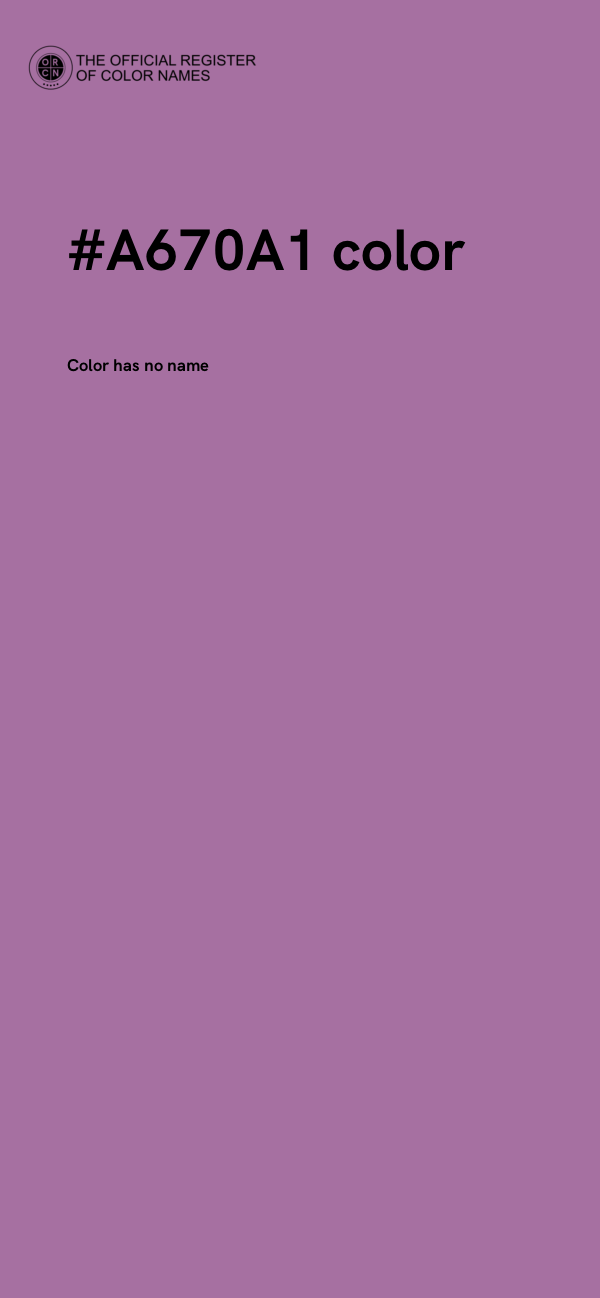 #A670A1 color image
