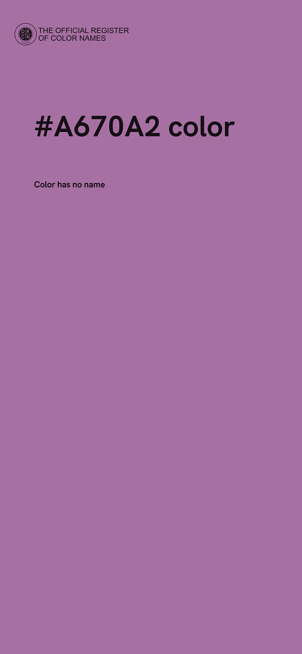 #A670A2 color image
